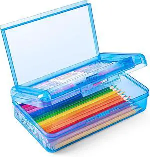 Double Layer Plastic Hard Clear Color Pencil box Case for Girl Boy kids | Colored Cute kids Pen Case Box for Marker Crayon,School Office Art Supplies Storage Organizer Box,Medium Size Double Layer Plastic Hard Clear Color Pencil box Case for Girl Boy kids | Colored Cute kids Pen Case Box for Marker Crayon,School Office Art Supplies Storage Organizer Box,Medium Size