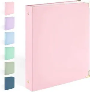 3 Ring Binder 1 Inch with Metal Corner, Letter Size, Pink 3 Ring Binder 1 Inch with Metal Corner, Letter Size, Pink