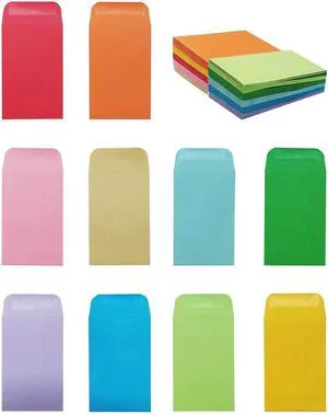 100 Pack Coin and Small Parts Envelopes, Colorful Money Envelopes, 2.25x3.5 Inch, Adhesive Closure 100 Pack Coin and Small Parts Envelopes, Colorful Money Envelopes, 2.25x3.5 Inch, Adhesive Closure