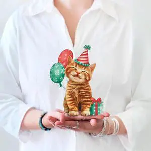 Pop Up Cards, Mini Birthday Kitten, 6 Inch Mini Sized 3D Cat Gifts, Popup Greeting Card, Birthday Cards, Paper Cat Cards, Blank Notecard & Envelope Pop Up Cards, Mini Birthday Kitten, 6 Inch Mini Sized 3D Cat Gifts, Popup Greeting Card, Birthday Cards, Paper Cat Cards, Blank Notecard & Envelope
