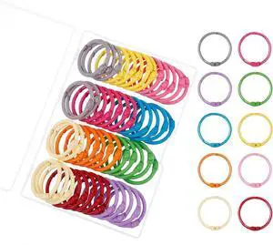 Antner 50PCS Metallic Binder Rings 1 Inch Colorful Loose Leaf Rings for Index Cards, Metal Steel Book Rings Keychain Key Rings Notebook Rings for School Office Home, 10 Colors Antner 50PCS Metallic Binder Rings 1 Inch Colorful Loose Leaf Rings for Index Cards, Metal Steel Book Rings Keychain Key Rings Notebook Rings for School Office Home, 10 Colors