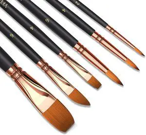 Paint Brush Set 6 Different Shapes for Watercolor Rock Face Painting Brush, Artist Craft Brush Supplies, Paint Brush Set for All Purposes Adult Painting (6) Paint Brush Set 6 Different Shapes for Watercolor Rock Face Painting Brush, Artist Craft Brush Supplies, Paint Brush Set for All Purposes Adult Painting (6)