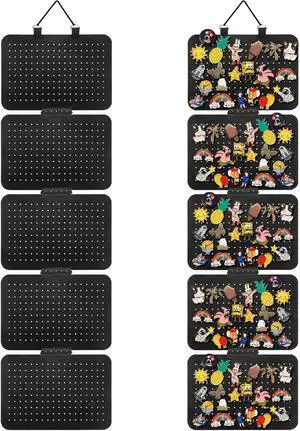 Hanging Enamel Lapel Pin Organizer with 5 Loose-leaf Board Pieces, Removable Hanging Brooch Pin Storage Display Pages, Enamel Pin Display Panels for at Least 210 Pins (Removable) Hanging Enamel Lapel Pin Organizer with 5 Loose-leaf Board Pieces, Removable Hanging Brooch Pin Storage Display Pages, Enamel Pin Display Panels for at Least 210 Pins (Removable)