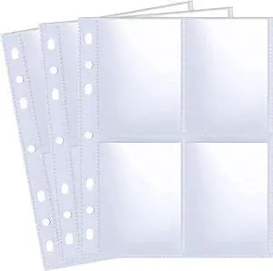 40 Pack 320 Pockets 6 Ring A5 Binder Sleeves,2.5x3.5Photocard Sleeves,Double-Sided 4 Pocket Kpop Photocard Page Protector,Ultra-Clear Trading Card Sleeve Sheets for Game Cards,Photocard 40 Pack 320 Pockets 6 Ring A5 Binder Sleeves,2.5x3.5Photocard Sleeves,Double-Sided 4 Pocket Kpop Photocard Page Protector,Ultra-Clear Trading Card Sleeve Sheets for Game Cards,Photocard