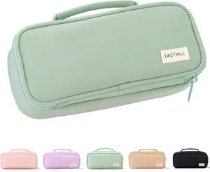 Large Capacity Pencil Case Pen Pouch Organizer Canvas Pencil Bag with Handle School Supplies for Teen Girls-Green Large Capacity Pencil Case Pen Pouch Organizer Canvas Pencil Bag with Handle School Supplies for Teen Girls-Green
