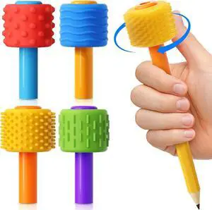 4 in 1 Pencil Fidgets for ADHD & Autism Anxiety Relief,60s Continuous Spin Pencil Topper with Textured Spinners,Silent Sensory Stress Relief Tool for Focus & Calm,Fidget Pen Flipper for Home&Classroom 4 in 1 Pencil Fidgets for ADHD & Autism Anxiety Relief,60s Continuous Spin Pencil Topper with Textured Spinners,Silent Sensory Stress Relief Tool for Focus & Calm,Fidget Pen Flipper for Home&Classroom