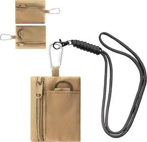 Mens Coin Pouch for Men Women, Canvas Zipper Mens Coin Purse-Khaki | Coin Purses Keychain with Neck Lanyard, Compact Wallet Change Purse for Coins, Tactical EDC Pocket Mini Tool Pouch Mens Coin Pouch for Men Women, Canvas Zipper Mens Coin Purse-Khaki | Coin Purses Keychain with Neck Lanyard, Compact Wallet Change Purse for Coins, Tactical EDC Pocket Mini Tool Pouch