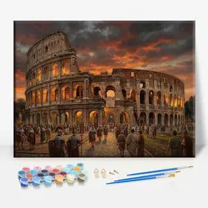Gladiator Warrior Location Framed Canvas DIY Paint by Numbers Kit Bar Cafe Cave Home Room Wall Bathroom Porch Patio Decor Gift, 16 x 12 Inch Gladiator Warrior Location Framed Canvas DIY Paint by Numbers Kit Bar Cafe Cave Home Room Wall Bathroom Porch Patio Decor Gift, 16 x 12 Inch