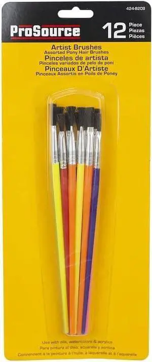 Classic Kids Paintbrush Set - 12 Craft Paintbrushes for Watercolors, Art, Oil Painting, Acrylic, School, Touch Ups - Plastic Fun Multi Color Handles with Metal Ferrules Classic Kids Paintbrush Set - 12 Craft Paintbrushes for Watercolors, Art, Oil Painting, Acrylic, School, Touch Ups - Plastic Fun Multi Color Handles with Metal Ferrules