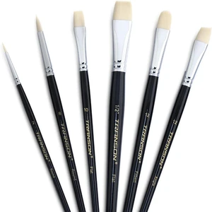 Transon Paint Brush Set 6pcs Art Painting Flexible Bristle for Acrylic Watercolor Gouache Oil Leather Canvas and Face Painting Transon Paint Brush Set 6pcs Art Painting Flexible Bristle for Acrylic Watercolor Gouache Oil Leather Canvas and Face Painting