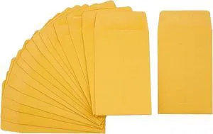 1 120 Pcs Small Coin Envelopes 2.25" x 3.5" with Gummed Flap, Yellow Kraft Mini Envelopes for Storing Keys, Stamps, Seeds, Tips and Small Items (120) 1 120 Pcs Small Coin Envelopes 2.25" x 3.5" with Gummed Flap, Yellow Kraft Mini Envelopes for Storing Keys, Stamps, Seeds, Tips and Small Items (120)