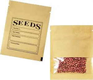 Resealable Seeds Envelopes Kraft Paper Window Bags 100Pcs 2.7x3.7inch | Small Paper Seeds Packets Resealable with Preprinted Seed Collecting Template for Garden Flower Plants Vegetable Seed Packing Resealable Seeds Envelopes Kraft Paper Window Bags 100Pcs 2.7x3.7inch | Small Paper Seeds Packets Resealable with Preprinted Seed Collecting Template for Garden Flower Plants Vegetable Seed Packing