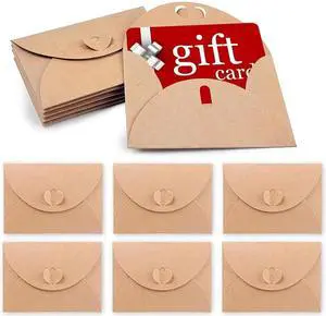 100 PCS Mini Gift Card Envelopes, 4X2.8 inch Gift Card Holders | Heart Clasp, Wedding, Birthday, Baby Shower, Business Cards 100 PCS Mini Gift Card Envelopes, 4X2.8 inch Gift Card Holders | Heart Clasp, Wedding, Birthday, Baby Shower, Business Cards