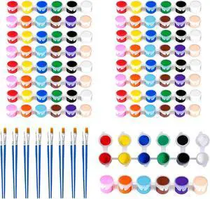 8 Pack Mini Acrylic Paint Set, 12 Colors Individual Paint Sets with 2 Pcs Brushes, 112 Pcs Washable Acrylic Paint Set for Birthday Party Favor, Classroom, Arts 8 Pack Mini Acrylic Paint Set, 12 Colors Individual Paint Sets with 2 Pcs Brushes, 112 Pcs Washable Acrylic Paint Set for Birthday Party Favor, Classroom, Arts