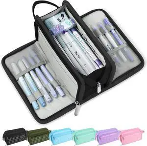 Big Pencil Case, Pencil Pouch, Pencil Bag, Pencil Box, Black & Plaid | Ample Storage, Durable Canvas, Smooth Zippers, Portable Handle, Cute Stationery Organizer, Makeup Bag, School Supplies, Boys Big Pencil Case, Pencil Pouch, Pencil Bag, Pencil Box, Black & Plaid | Ample Storage, Durable Canvas, Smooth Zippers, Portable Handle, Cute Stationery Organizer, Makeup Bag, School Supplies, Boys