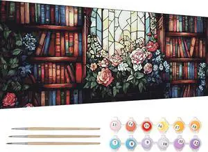 Large Paint by Numbers Kit for Adults Flowers - 30x80cm/12x31.5inch Canvas, Landscapes Paint by Number - Acrylic Paint Set - Relaxing DIY Art for Beginners & Experts - Home Wall Decoration Large Paint by Numbers Kit for Adults Flowers - 30x80cm/12x31.5inch Canvas, Landscapes Paint by Number - Acrylic Paint Set - Relaxing DIY Art for Beginners & Experts - Home Wall Decoration