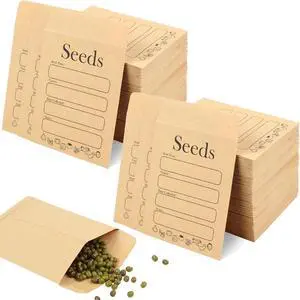 156 PCS Seed Envelopes 3.15x 4.72, Seed Packets Envelopes Kraft Seeds Saving Envelope, Self Sealing Seeds Storage Mini Envelope for Flower Vegetable 156 PCS Seed Envelopes 3.15x 4.72, Seed Packets Envelopes Kraft Seeds Saving Envelope, Self Sealing Seeds Storage Mini Envelope for Flower Vegetable