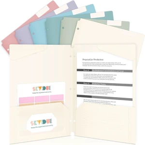 Plastic Folders with Pockets, 6 Pack File Folders with Tabs & Stay-Put Flaps, 3 Hole Punch 2 Pocket Folders for 3 Ring Binder, Letter Size Document Organizer for School Office, Boho Pastels Plastic Folders with Pockets, 6 Pack File Folders with Tabs & Stay-Put Flaps, 3 Hole Punch 2 Pocket Folders for 3 Ring Binder, Letter Size Document Organizer for School Office, Boho Pastels