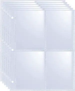 20 Pack 160 Pockets 2.5x3.5 Trading Card Sleeves,A5 Binder 4 Pocket Card Sleeves,Double-Sided 4 Pocket 6.1x7.6 Page Protector,Ultra-Clear Game Card Sheets for A5 Mini 3 Ring Binder 20 Pack 160 Pockets 2.5x3.5 Trading Card Sleeves,A5 Binder 4 Pocket Card Sleeves,Double-Sided 4 Pocket 6.1x7.6 Page Protector,Ultra-Clear Game Card Sheets for A5 Mini 3 Ring Binder