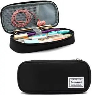 Pencil Case, Multi- Slot Pencil Pouch, Portable Pencil Bag, Pen Case for& Office(Black) Pencil Case, Multi- Slot Pencil Pouch, Portable Pencil Bag, Pen Case for& Office(Black)