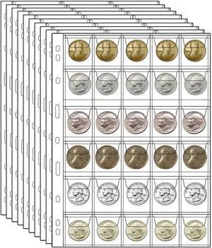 10 Sheets (30 Pockets Each Sheet) Coin Collection Pages,Coin Binder Inserts Sleeves 9 Hole for Coin Album,Collecting Protectors Silver Dollar Bill Quarters Penny Stamp Currency 10 Pack 10 Sheets (30 Pockets Each Sheet) Coin Collection Pages,Coin Binder Inserts Sleeves 9 Hole for Coin Album,Collecting Protectors Silver Dollar Bill Quarters Penny Stamp Currency 10 Pack