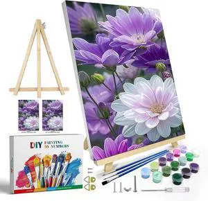 Paint by Numbers Kits for Adults with Frame, Flowers Paint by Numbers for Adults, Paint by Number Canvas for Adults with Easel, DIY Acrylic Oil Painting Kit for Home Wall Decor 8 x 12 Inch Paint by Numbers Kits for Adults with Frame, Flowers Paint by Numbers for Adults, Paint by Number Canvas for Adults with Easel, DIY Acrylic Oil Painting Kit for Home Wall Decor 8 x 12 Inch
