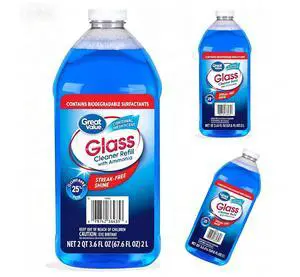 Glass Cleaner Refill 67.6 fl oz, Streak-Free Shine Fresh Scent, Multi-Purpose Cleaner for Windows, Mirrors, Home & Car Glass Cleaner Refill 67.6 fl oz, Streak-Free Shine Fresh Scent, Multi-Purpose Cleaner for Windows, Mirrors, Home & Car