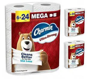 6 Mega Rolls Bathroom Tissue, 220 Sheets Per Roll, Durable Wet Strength, Deep Textured Toilet Paper 6 Mega Rolls Bathroom Tissue, 220 Sheets Per Roll, Durable Wet Strength, Deep Textured Toilet Paper