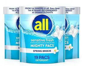 19 Count Single Dose Laundry Detergent Pods, Gentle on Skin, Dissolves in Cold & All Water Temperatures 19 Count Single Dose Laundry Detergent Pods, Gentle on Skin, Dissolves in Cold & All Water Temperatures