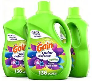 Odor Defense Liquid Fabric Softener Super Fresh Blast 100 fl oz, 136 Loads, Dye-Free, All Fabric & Washer Compatible Odor Defense Liquid Fabric Softener Super Fresh Blast 100 fl oz, 136 Loads, Dye-Free, All Fabric & Washer Compatible