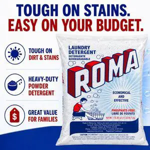 Heavy Duty Powder Laundry Detergent 11.02 lbs, Removes Grease, Dirt & Stains, Phosphate-Free Biodegradable Formula Heavy Duty Powder Laundry Detergent 11.02 lbs, Removes Grease, Dirt & Stains, Phosphate-Free Biodegradable Formula
