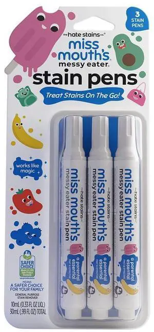 3 Count Portable Stain Remover Pens, EPA Safer Choice Certified, Works on Clothes, Carpets and Furniture 3 Count Portable Stain Remover Pens, EPA Safer Choice Certified, Works on Clothes, Carpets and Furniture