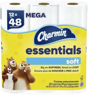 12 MegaRolls Essentials Soft 2Ply Bathroom Tissue, LongLasting DailyUse Toilet Paper Supply 12 MegaRolls Essentials Soft 2Ply Bathroom Tissue, LongLasting DailyUse Toilet Paper Supply