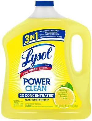 Lysol 2X Concentrated MultiSurface Cleaner Lemon & Sunflower Scent 90 fl oz, Dilutable Floor & Household Cleaner for Kitchen & Bathroom Lysol 2X Concentrated MultiSurface Cleaner Lemon & Sunflower Scent 90 fl oz, Dilutable Floor & Household Cleaner for Kitchen & Bathroom