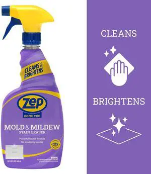 Zep Home Pro BleachBased Mold & Mildew Stain Cleaner Clean Fresh Scent 32 fl oz, For Tile, Grout & Caulk Bathroom Surfaces Zep Home Pro BleachBased Mold & Mildew Stain Cleaner Clean Fresh Scent 32 fl oz, For Tile, Grout & Caulk Bathroom Surfaces