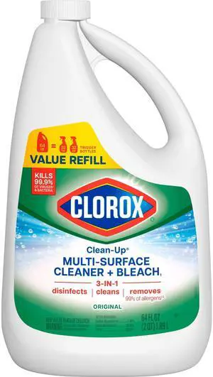 64 fl oz Original Scent BleachContaining Cleaner Refill, Targets Mold, Stains & Odors for Shower, Tub, Sink & Countertops 64 fl oz Original Scent BleachContaining Cleaner Refill, Targets Mold, Stains & Odors for Shower, Tub, Sink & Countertops