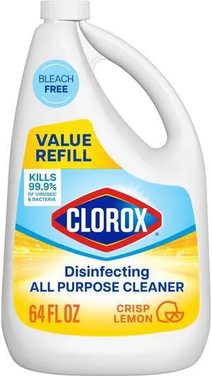 64 fl oz Crisp Lemon Scent AllPurpose Cleaner Refill Liquid, Removes Grease, Grime and Soap Scum for Kitchen & Bathroom 64 fl oz Crisp Lemon Scent AllPurpose Cleaner Refill Liquid, Removes Grease, Grime and Soap Scum for Kitchen & Bathroom