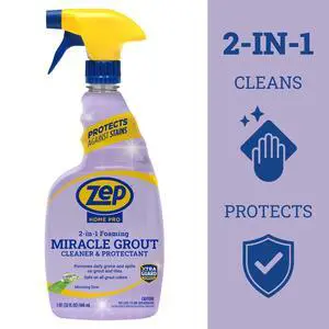 32 fl oz Foaming Grout Cleaner with Protecting Formula, Morning Dew Scent, Safe for All Grout Colors Including Black Grout for Bathroom Tile Maintenance 32 fl oz Foaming Grout Cleaner with Protecting Formula, Morning Dew Scent, Safe for All Grout Colors Including Black Grout for Bathroom Tile Maintenance