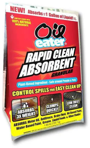 1.6Pound Natural CornCob Spill Absorbent, LowDust QuickClumping Spill Treatment for Motor Oil, Brake Fluid, Coolant & Grease, Kid & PetSafe 1.6Pound Natural CornCob Spill Absorbent, LowDust QuickClumping Spill Treatment for Motor Oil, Brake Fluid, Coolant & Grease, Kid & PetSafe