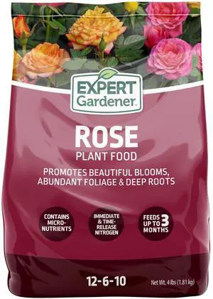 Expert Gardener Rose Plant Food Fertilizer 12610, 4 lb, TimeRelease Feeds Roses up to 3 Months Expert Gardener Rose Plant Food Fertilizer 12610, 4 lb, TimeRelease Feeds Roses up to 3 Months