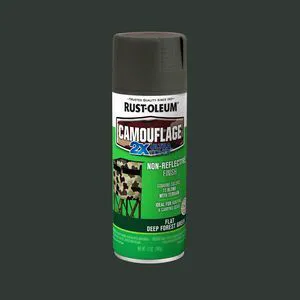 RustOleum 279175 Deep Forest Green Camo Spray Paint, 2X UltraCover Flat NonReflective Finish, 12 Ounce RustOleum 279175 Deep Forest Green Camo Spray Paint, 2X UltraCover Flat NonReflective Finish, 12 Ounce