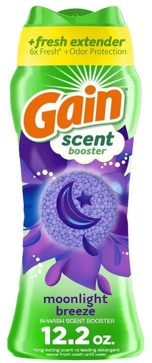 Gain 12.2oz Moonlight Breeze Scent Booster Beads, OdorDefense InWash Fragrance Beads, Safe for HE & Standard Washing Machines Gain 12.2oz Moonlight Breeze Scent Booster Beads, OdorDefense InWash Fragrance Beads, Safe for HE & Standard Washing Machines