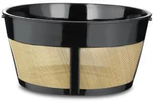 Café Brew 812 Cup Permanent Coffee Basket Filter, Reusable StainlessSteel Mesh, Enhances Coffee Flavor, DishwasherSafe for Drip Brewers Café Brew 812 Cup Permanent Coffee Basket Filter, Reusable StainlessSteel Mesh, Enhances Coffee Flavor, DishwasherSafe for Drip Brewers