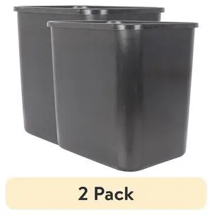 Mainstays 2Pack 3Gal Compact OpenTop Garbage Bin, Lightweight Polypropylene Trash Container with EasytoWipe Smooth Surface Mainstays 2Pack 3Gal Compact OpenTop Garbage Bin, Lightweight Polypropylene Trash Container with EasytoWipe Smooth Surface