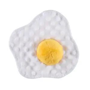 BARK Box Puppy Side Up Egg Plush Toy, Crinkle Sound Effect with Inner Squeaky Ball, Interactive Chew Toy for Small & Medium Canines BARK Box Puppy Side Up Egg Plush Toy, Crinkle Sound Effect with Inner Squeaky Ball, Interactive Chew Toy for Small & Medium Canines