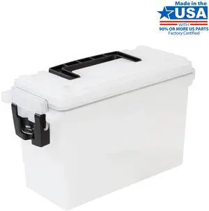 Hyper Tough Frost Locking Stackable Utility Tool Box, Water & DustResistant Compression Lid, Translucent Plastic Organizer 11.5"×5.06"×7.25" Hyper Tough Frost Locking Stackable Utility Tool Box, Water & DustResistant Compression Lid, Translucent Plastic Organizer 11.5"×5.06"×7.25"