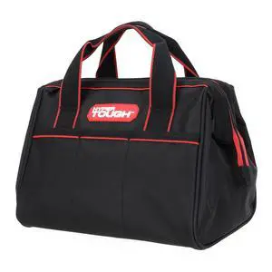 Hyper Tough 12Inch Tool Bag, FullZipper Top, AbrasionResistant Tool Tote with DualGrip Handles & 3 External Storage Pockets, 12"×8"×8" Hyper Tough 12Inch Tool Bag, FullZipper Top, AbrasionResistant Tool Tote with DualGrip Handles & 3 External Storage Pockets, 12"×8"×8"