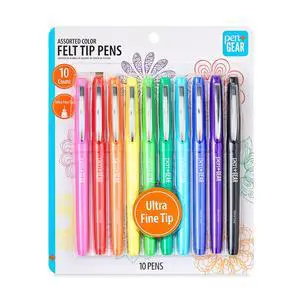 Pen+Gear 10Pack Ultra Fine Felt Tip Pens, MultiColored, Bold Expressive Lines for School, Office & Scrapbooking Pen+Gear 10Pack Ultra Fine Felt Tip Pens, MultiColored, Bold Expressive Lines for School, Office & Scrapbooking