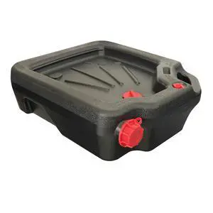 Hyper Tough 16Quart Automotive Drain Pan HT16QT2025, Reusable Black Plastic Oil Drain Container with Removable Lid & Integrated Handle Hyper Tough 16Quart Automotive Drain Pan HT16QT2025, Reusable Black Plastic Oil Drain Container with Removable Lid & Integrated Handle