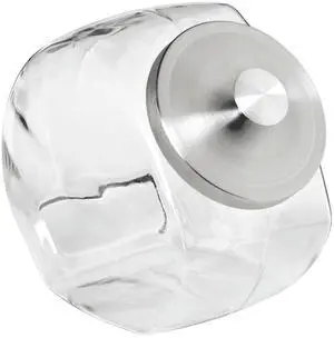 Anchor Hocking Penny Candy Glass Storage Jar with Silver Lid, WideMouth Clear Glass Container for Pantry Storage & Display Anchor Hocking Penny Candy Glass Storage Jar with Silver Lid, WideMouth Clear Glass Container for Pantry Storage & Display